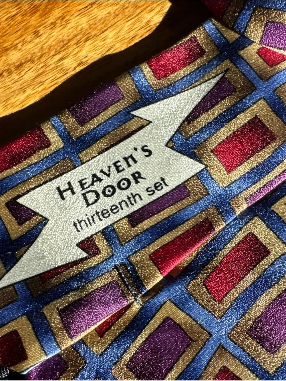Vintage Grateful Dead Heavens Door Silk Tie - Blue & Red